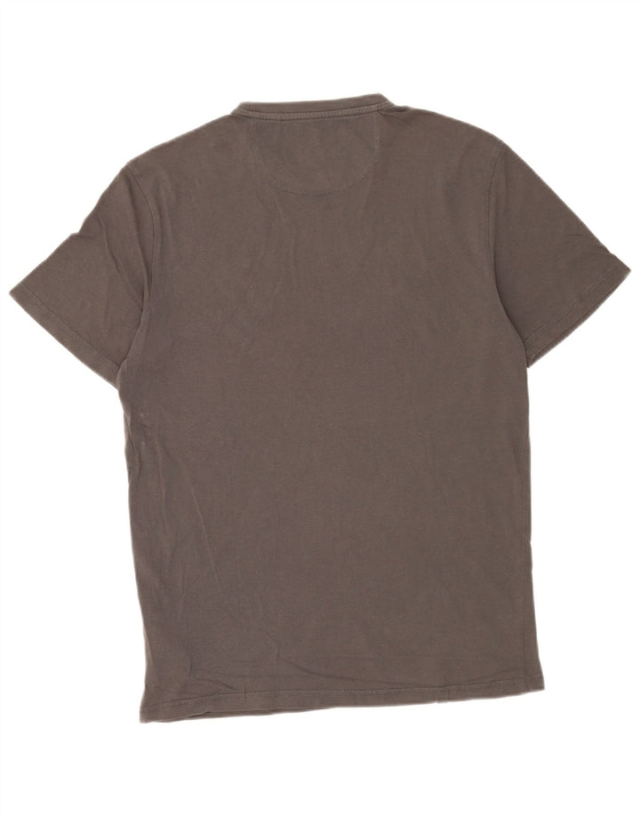 Camiseta masculina Napapijri de algodão cinza pequeno