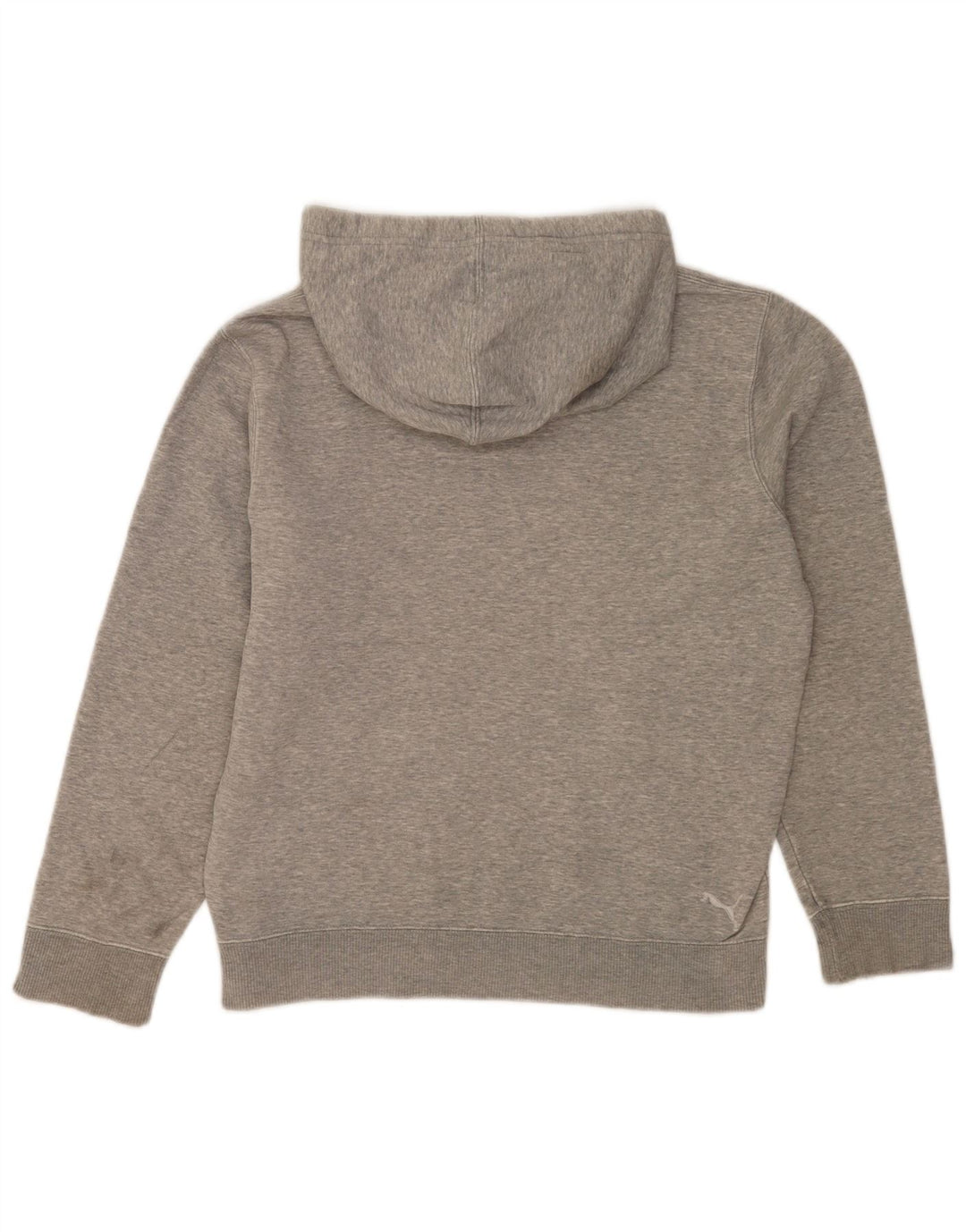 Puma masculino gráfico moletom com capuz pequeno cinza manchado