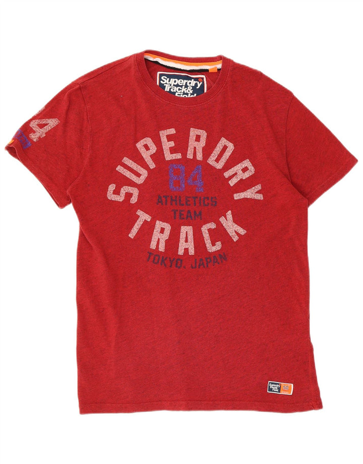 Superdry Mens Graphic T-Shirt Top Médio Algodão Vermelho
