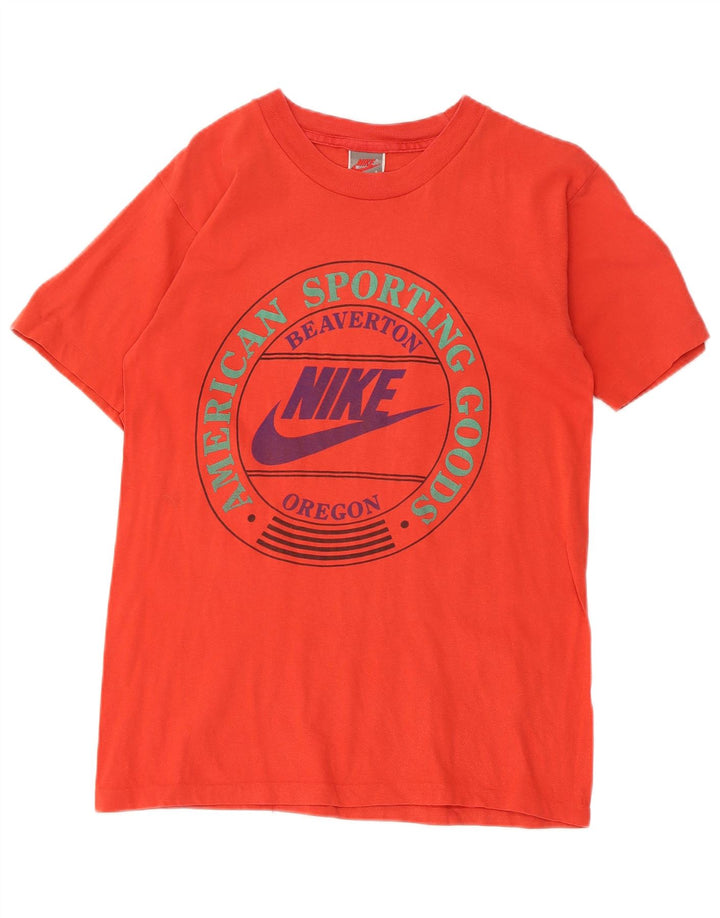 Camiseta Nike masculina gráfica top pequeno algodão vermelho