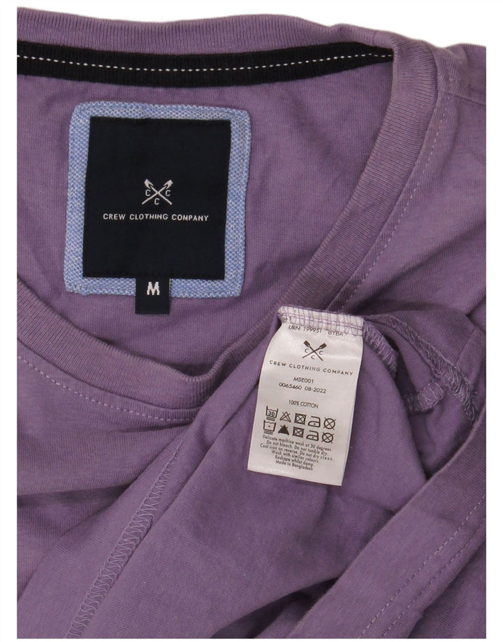 Camiseta masculina CREW CLOTHING Top médio algodão roxo