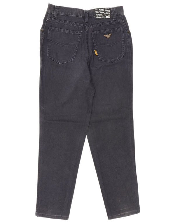 GIORGIO ARMANI Jeans Cônicos Femininos IT 40 Pequeno W27 L25 Algodão Preto