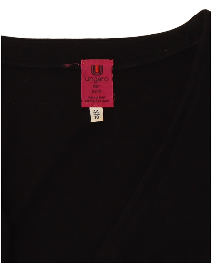 Vestido bodycon feminino Ungaro Reino Unido 10 pequeno preto