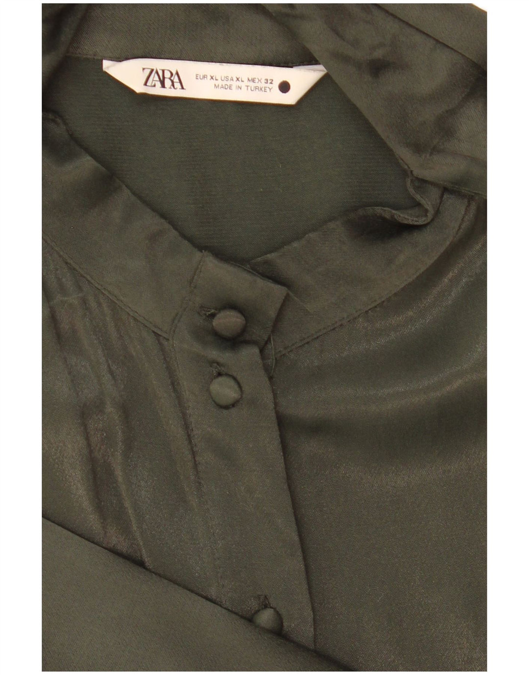 Blusa camisa feminina Zara UK 18 XL verde