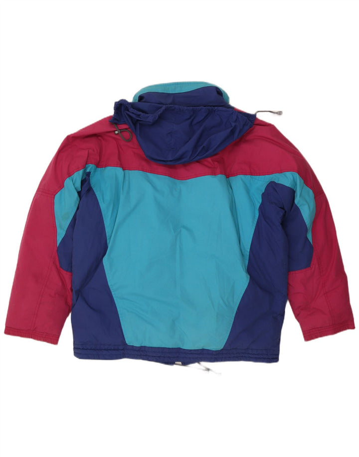 Jaqueta de esqui masculina com capuz MC Kee UK 40 grande bloco colorido multicolorido
