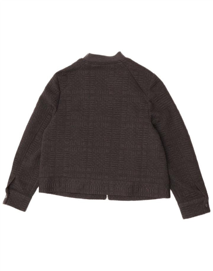 Jaqueta bomber feminina Marks & Spencer Reino Unido 14 grande poliéster cinza