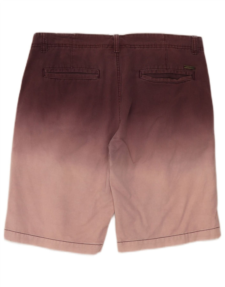 Pierre Cardin Mens Chino Shorts Médio W32 Marrom Colorblock Algodão