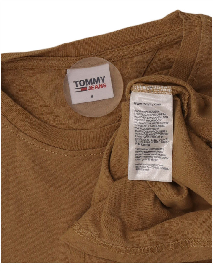 Camiseta masculina Tommy Hilfiger top pequeno algodão marrom