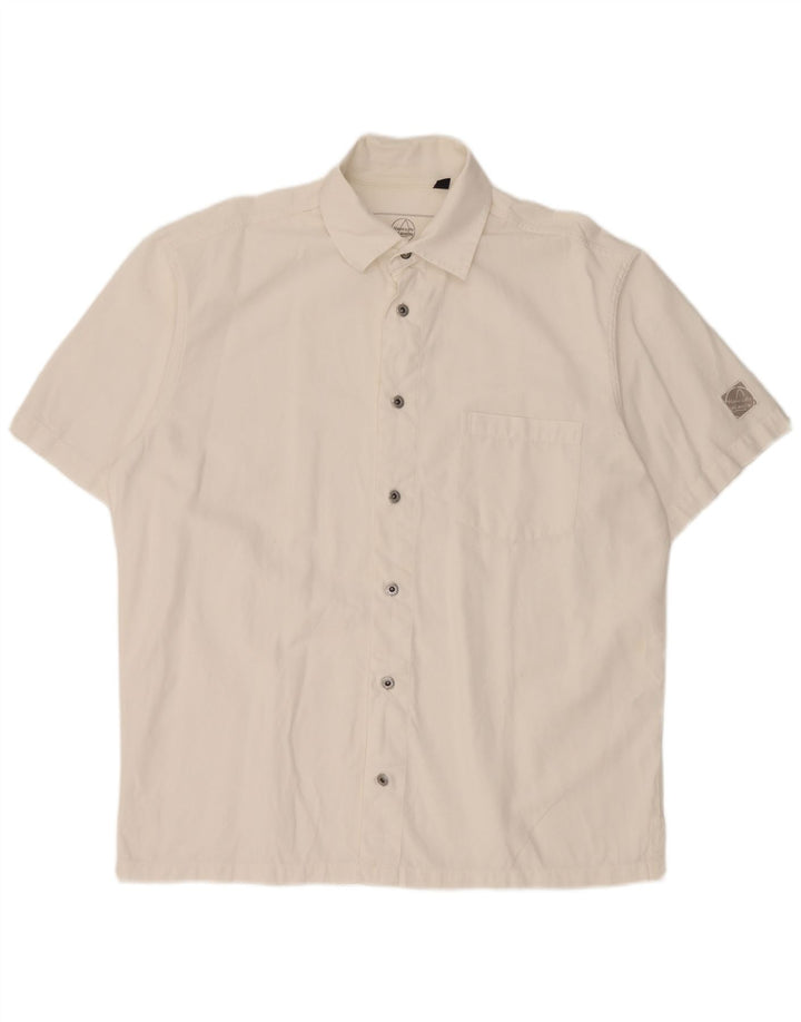 Camisa masculina de manga curta Murphy & Nye grande algodão branco