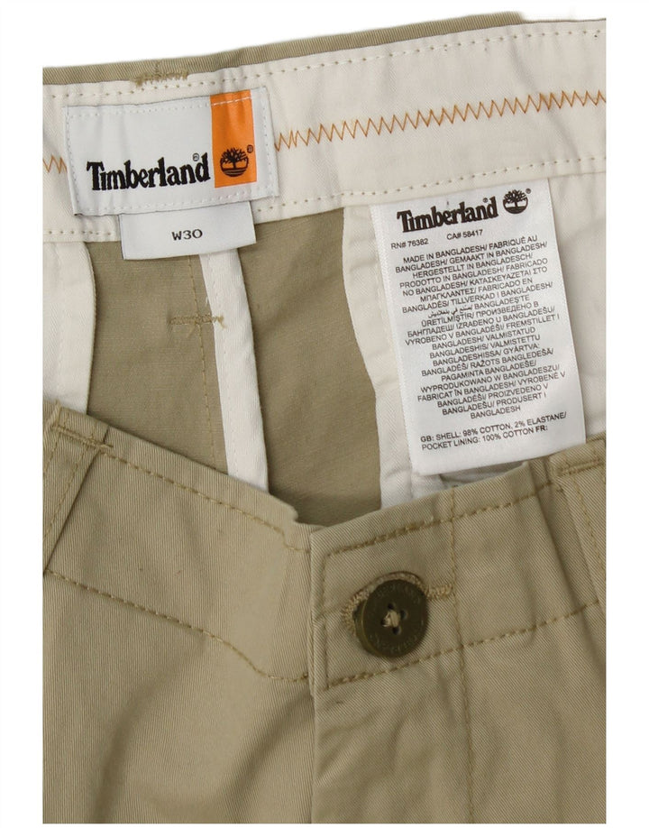 Timberland Mens Chino Shorts W30 Médio Algodão Verde