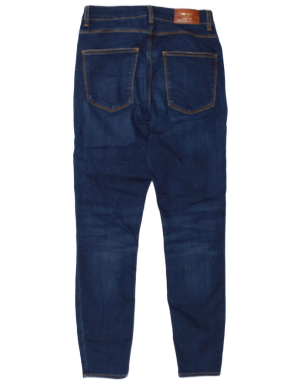 Zara Jeans Skinny Feminino UE 38 Pequeno W28 L27 Azul Marinho Algodão