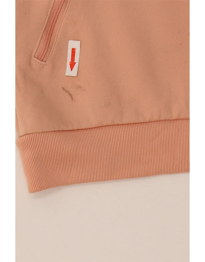 ADIDAS Womens Tracksuit Top Jacket UK 14 Médio Rosa Poliéster