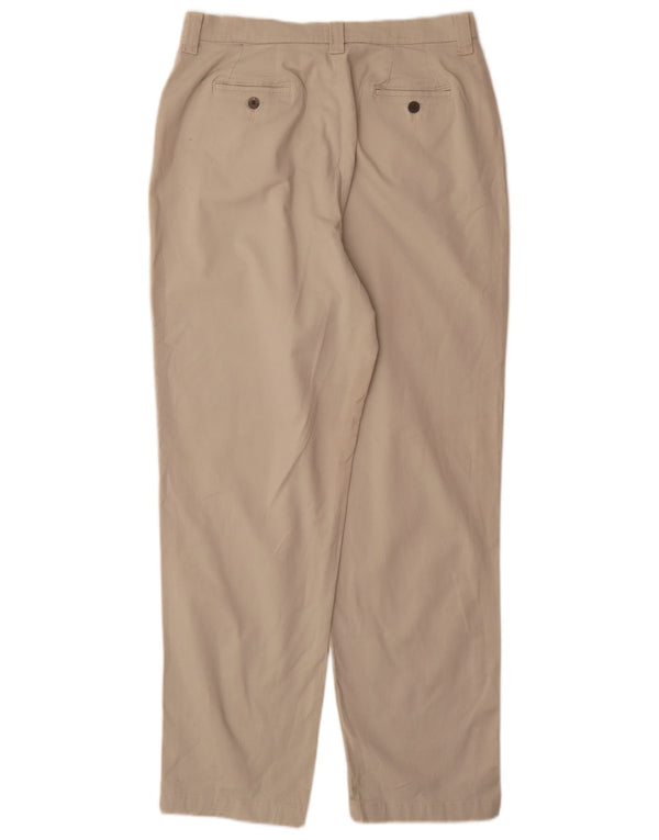 Calça chino feminina Lee de cintura alta cônica EUA 16 2XL W32 L31 algodão bege