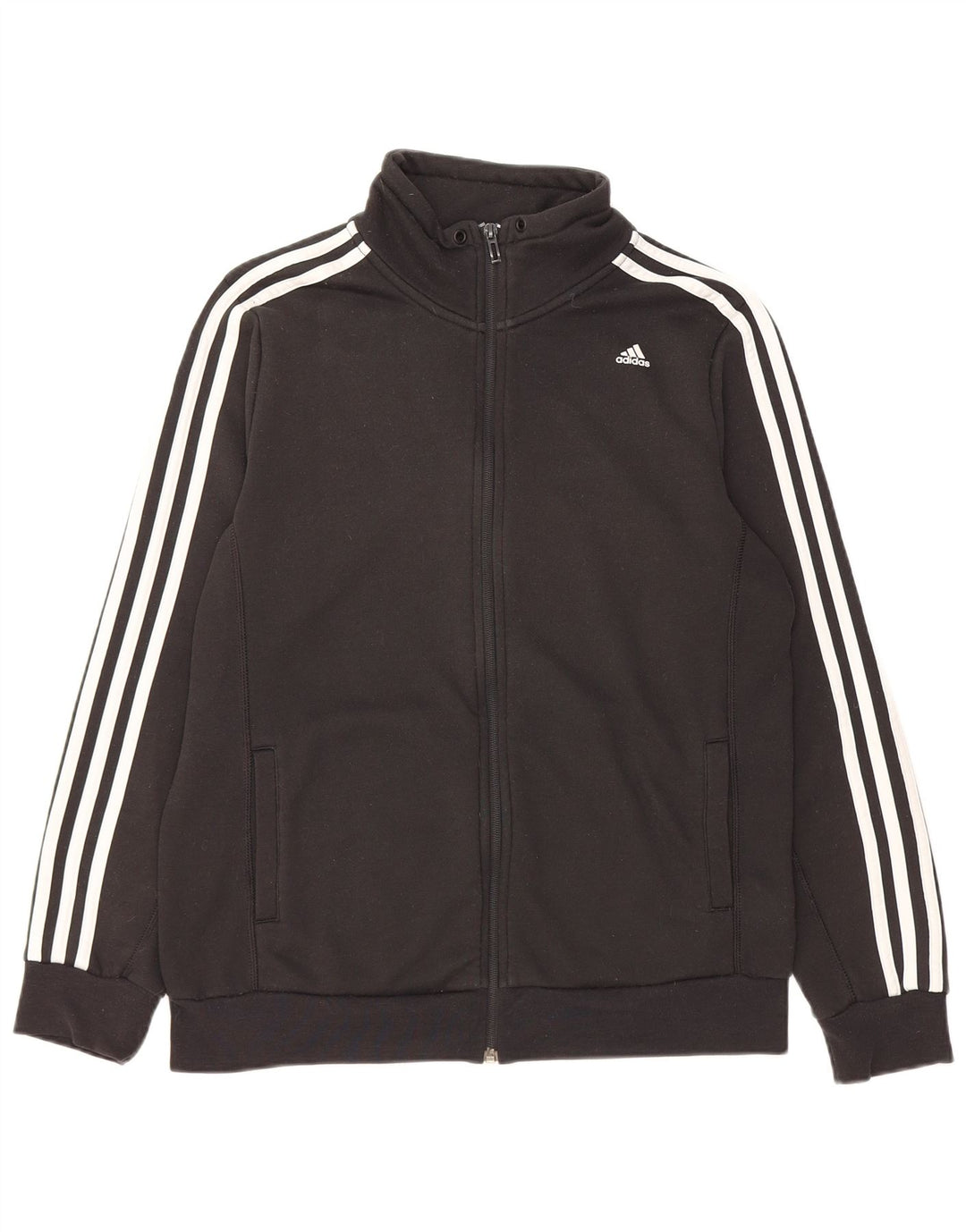 Adidas Womens Climalite Tracksuit Top Jacket UK 16/18 Grande Preto Poliéster