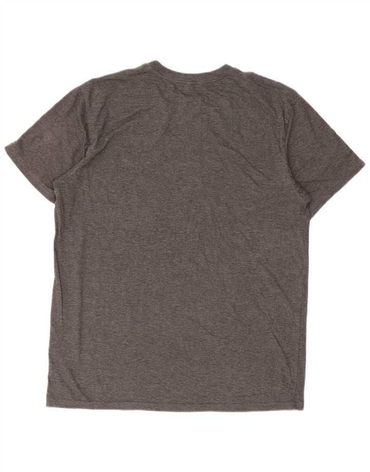 Adidas Mens Golf Graphic Camiseta Top Grande Algodão Cinza