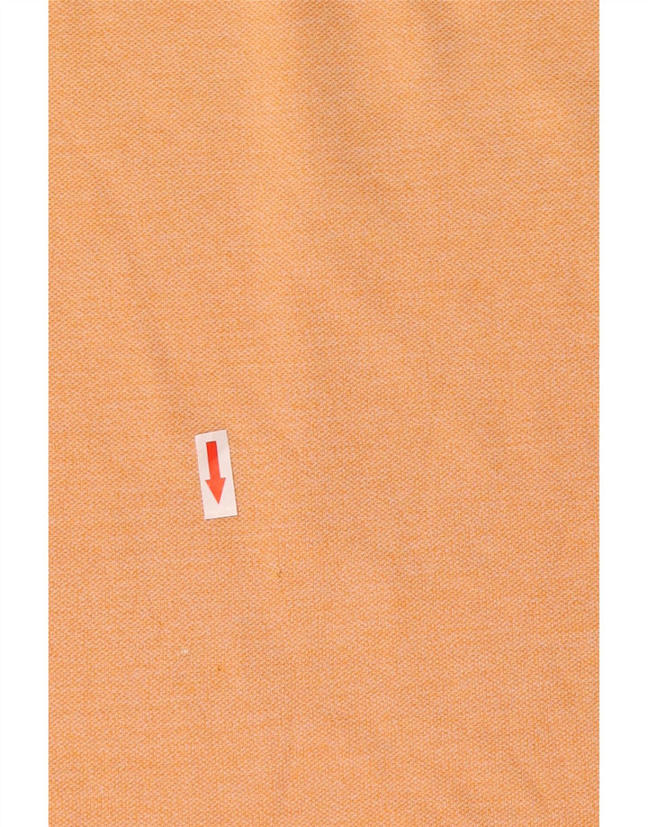 Camisa polo masculina Lacoste tamanho 4 médio laranja colorblock algodão