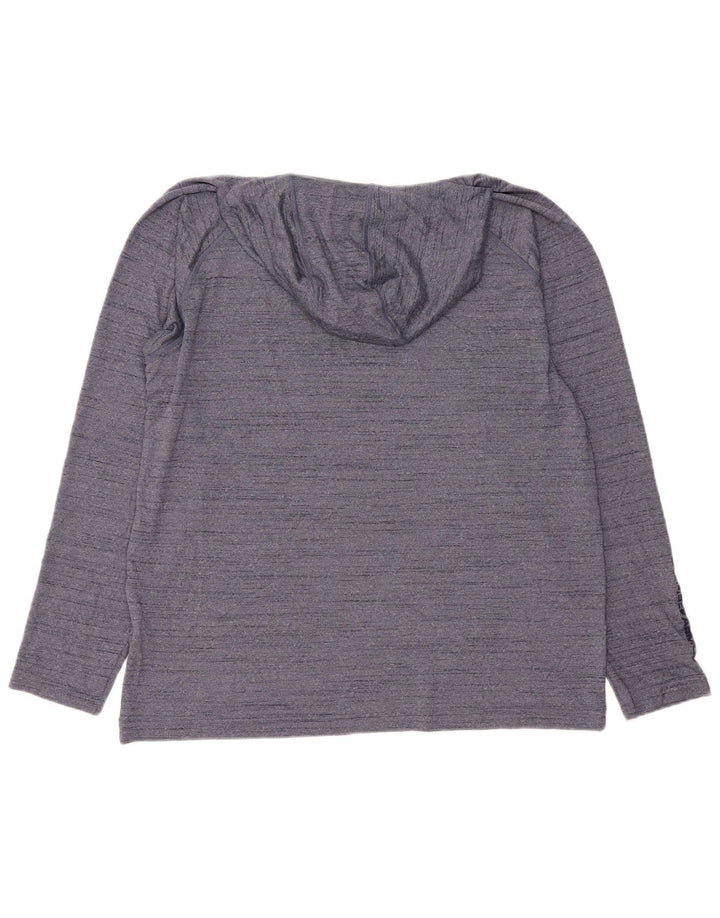 UNDER ARMOUR Masculino Heat Gear com capuz manga comprida grande azul marinho manchado