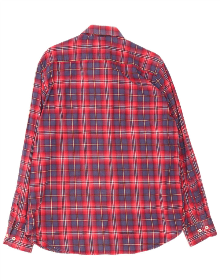 Camisa masculina de flanela Carrera Regular Fit XL algodão xadrez vermelho