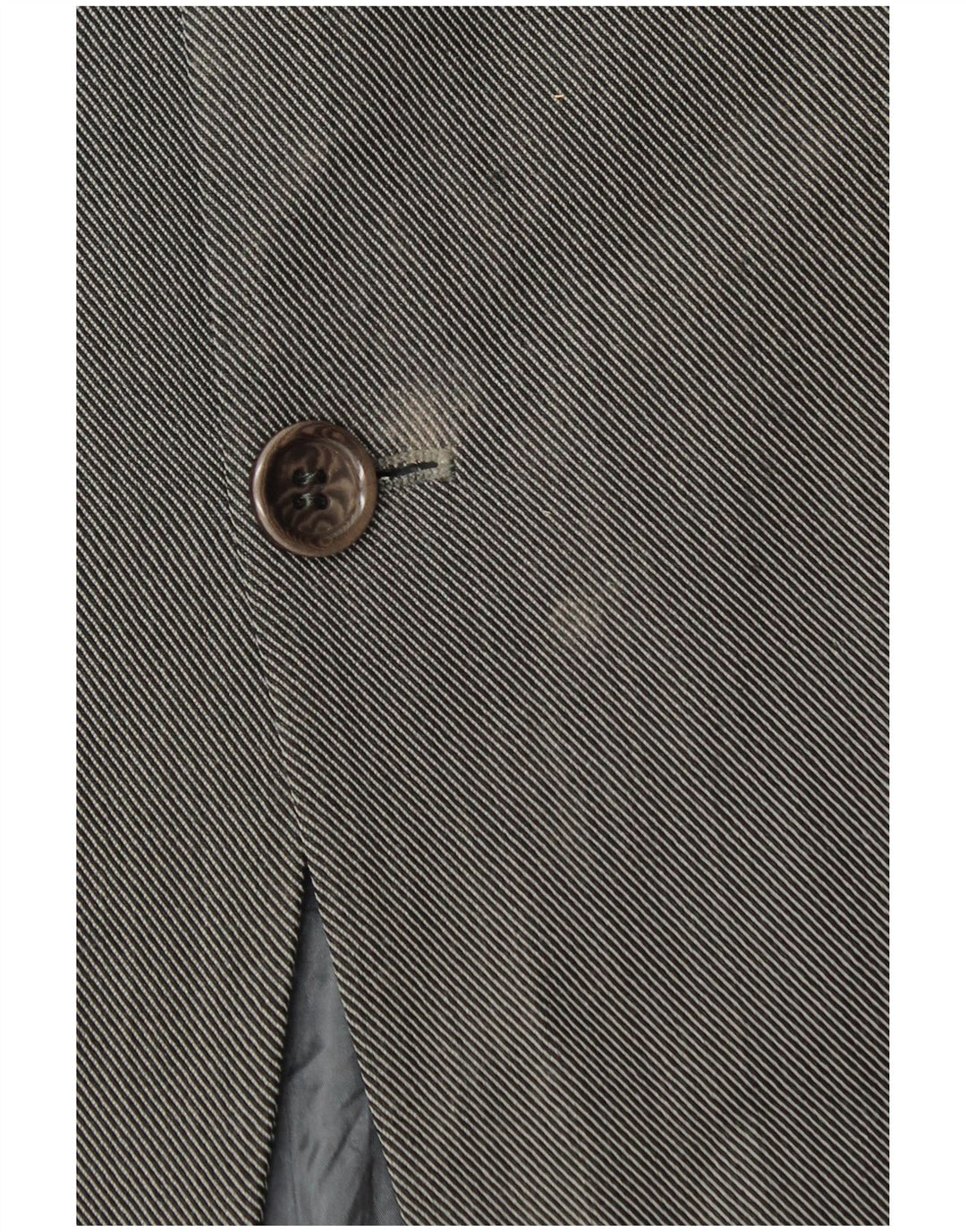 Jaqueta Blazer Masculina Armani Collezioni com 3 Botões IT 50 Lã Cinza Médio