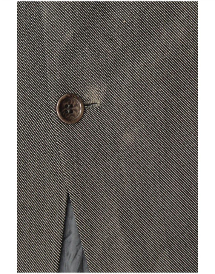 Jaqueta Blazer Masculina Armani Collezioni com 3 Botões IT 50 Lã Cinza Médio