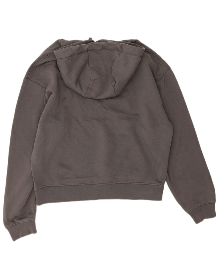 Zara Mens Hoodie Jumper Médio Algodão Cinza