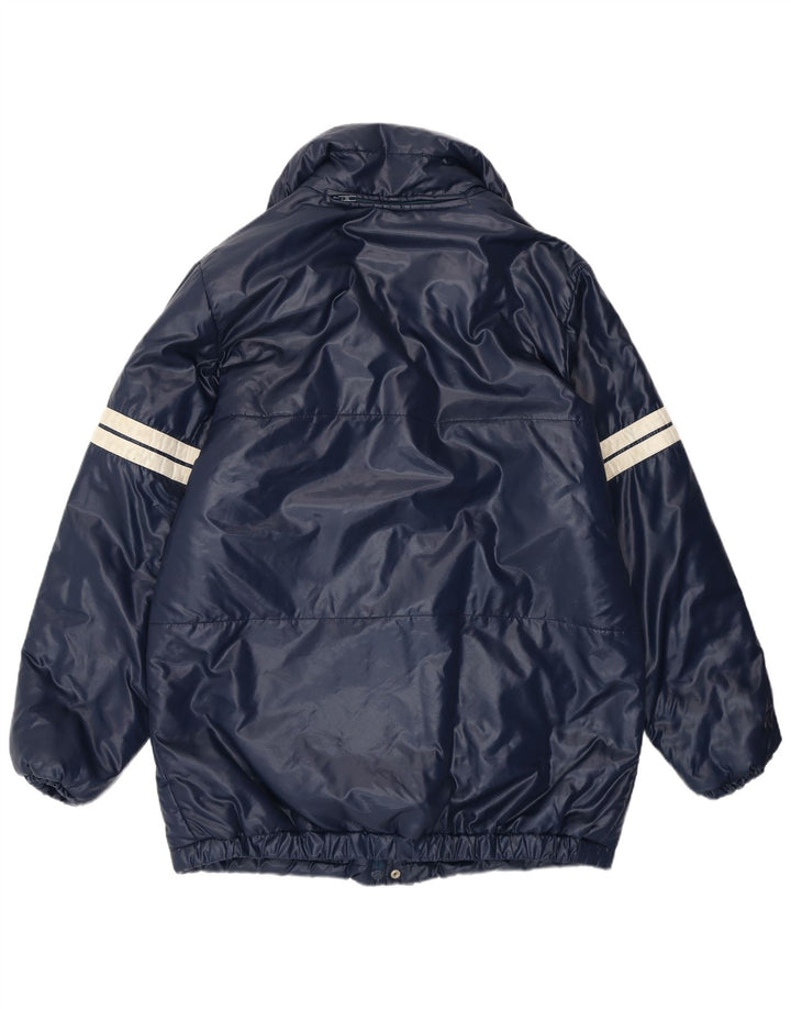 Casaco masculino acolchoado com capuz VINTAGE IT 52 XL azul marinho