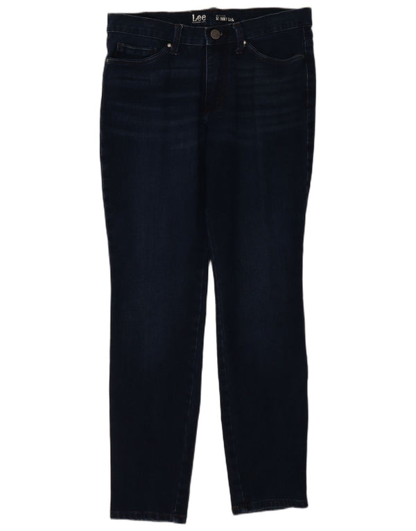 Lee Womens Modern Rise Skinny Jeans EUA 10 Grande W30 L28 Azul Marinho Algodão