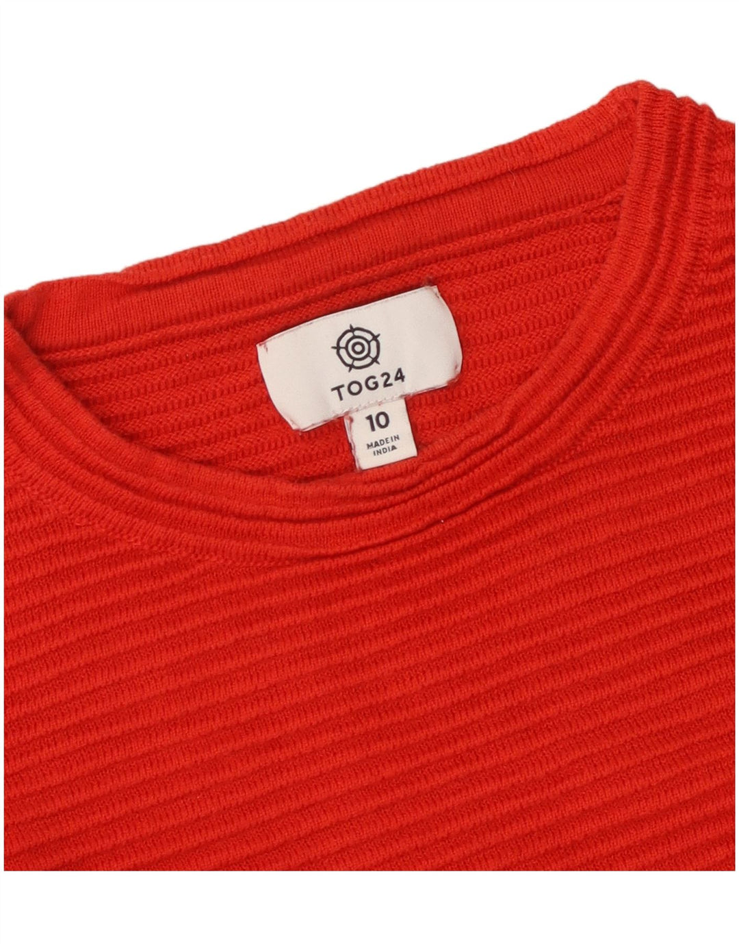 Suéter feminino Tog 24 com gola redonda UK 10 pequeno vermelho