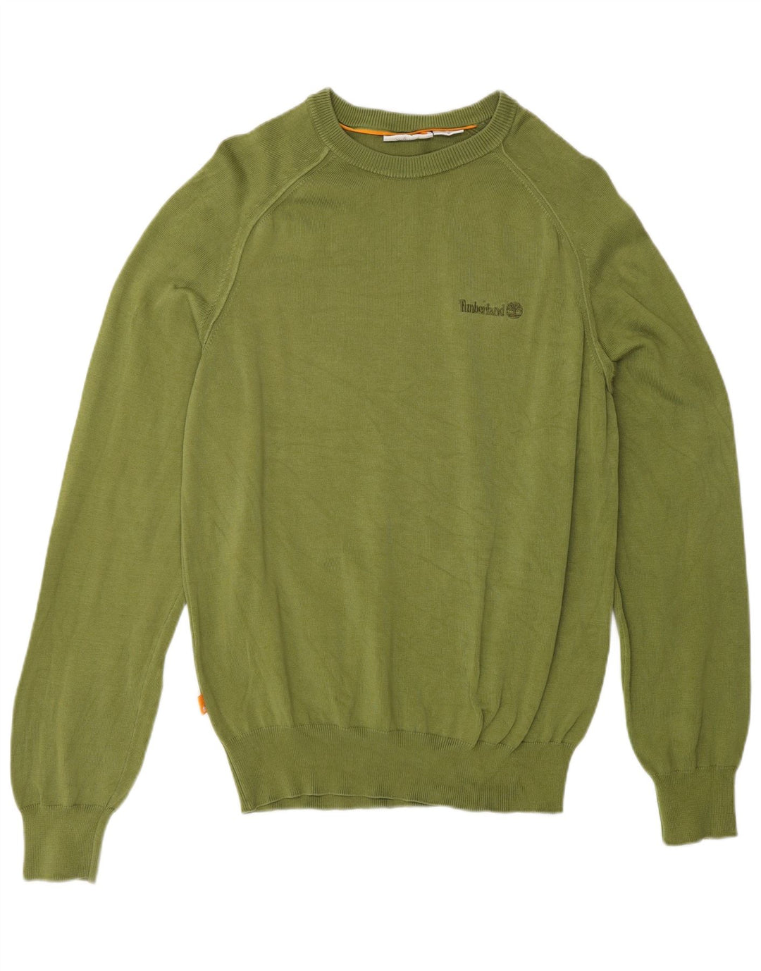 Suéter masculino Timberland com gola redonda, algodão cáqui médio