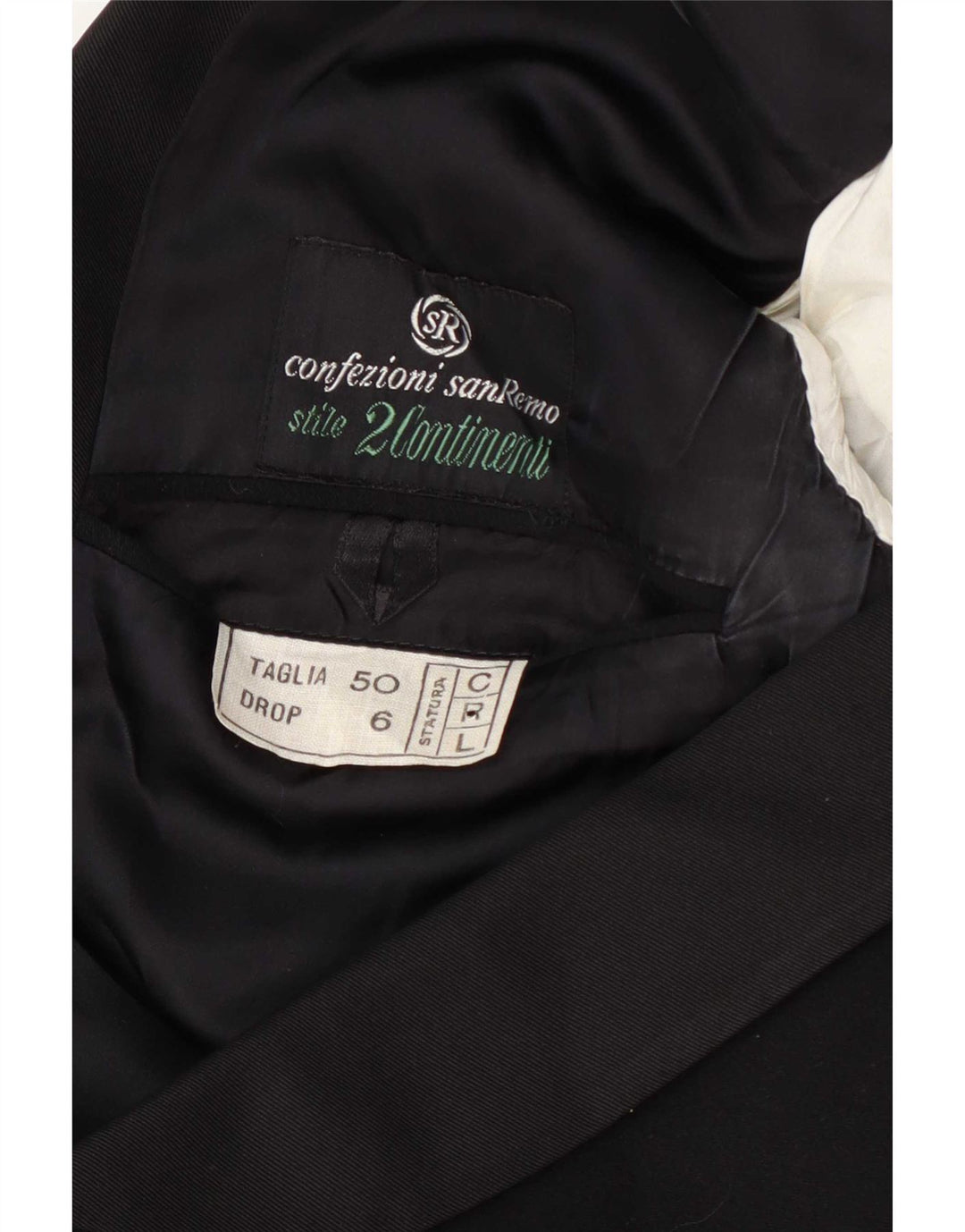 Jaqueta Blazer masculina de 1 botão San Remo IT 50 grande lã virgem preta