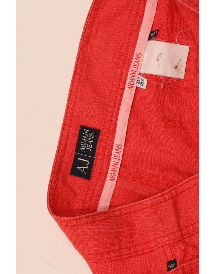 Shorts Cargo Feminino Armani W26 Pequeno Vermelho