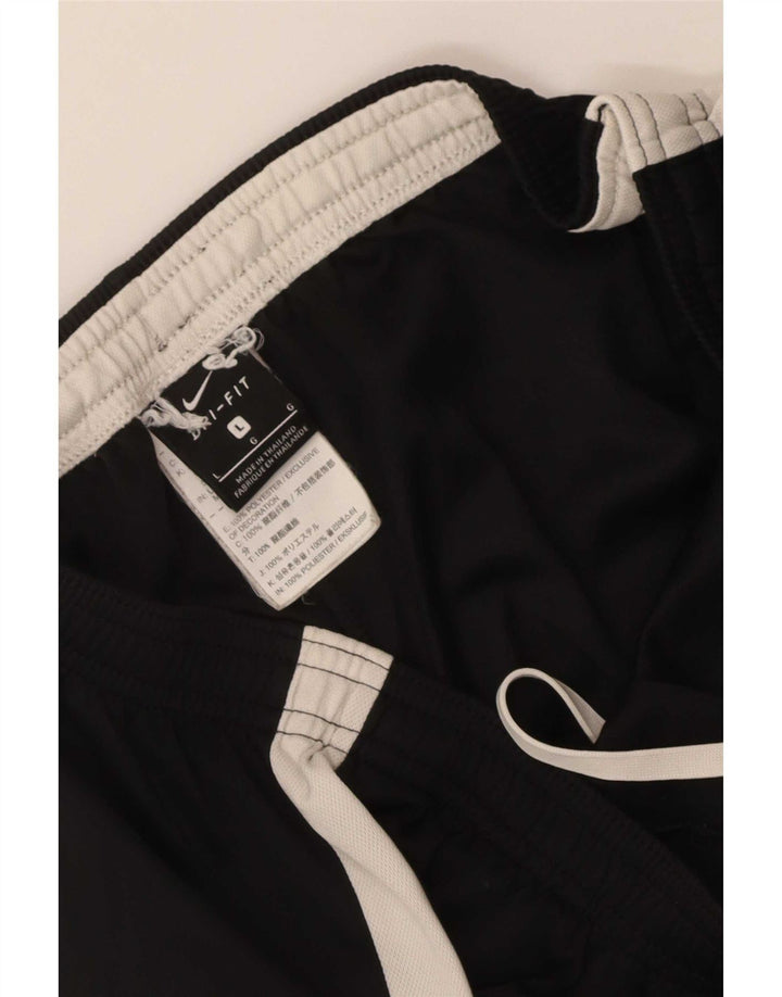 Calça de treino masculina Nike Dri Fit grande poliéster colorblock preto