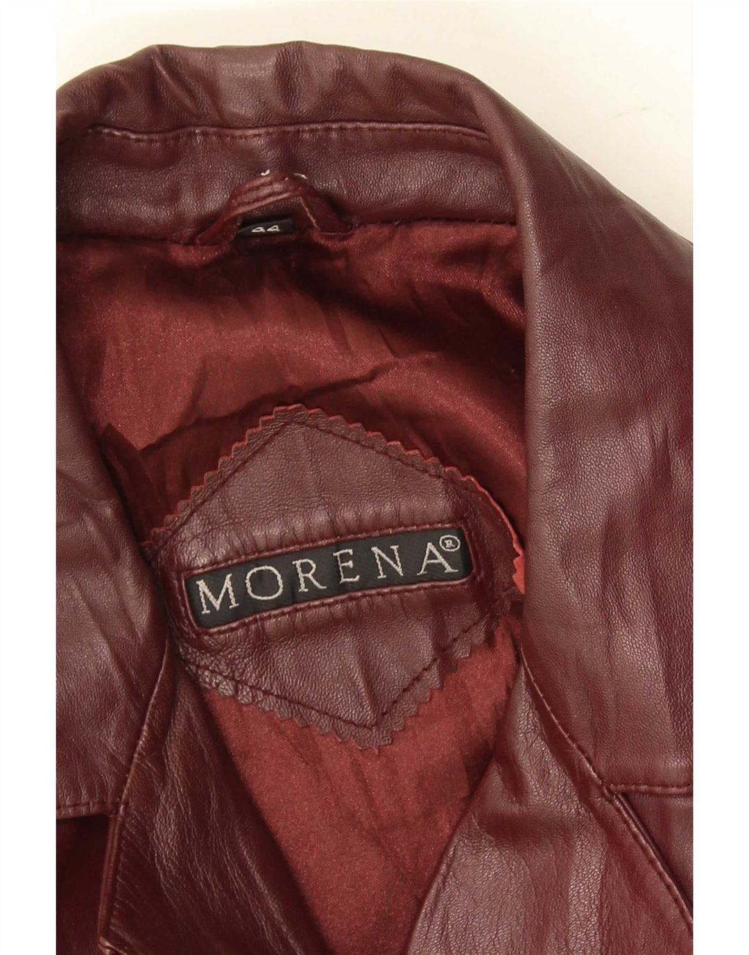 Casaco de couro feminino Morena EU 44 XL Borgonha