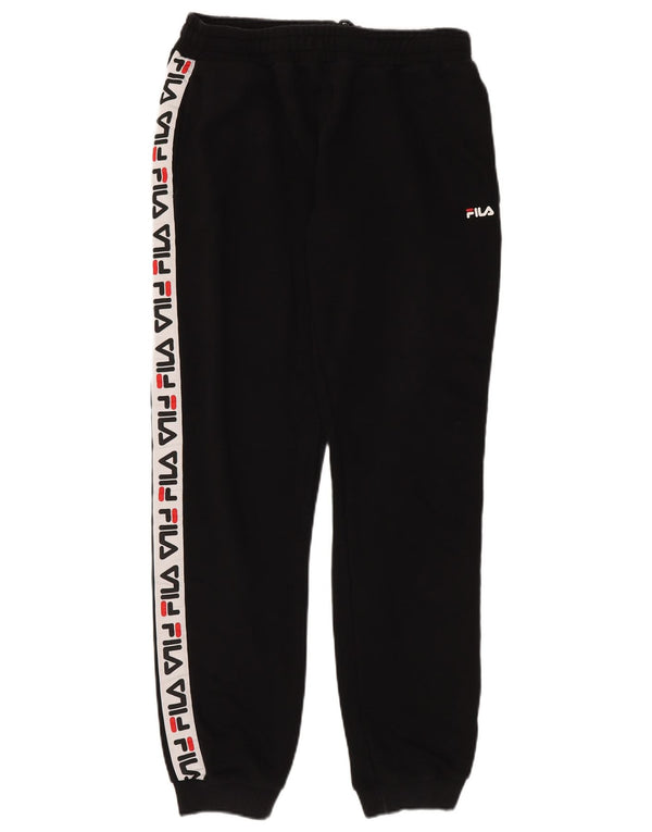 Calça de treino masculina Fila Graphic Joggers grande algodão colorido preto