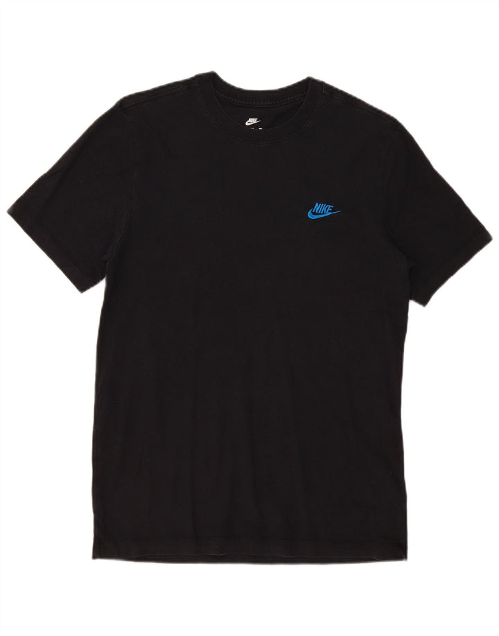 Nike Mens Camiseta Top Médio Algodão Preto