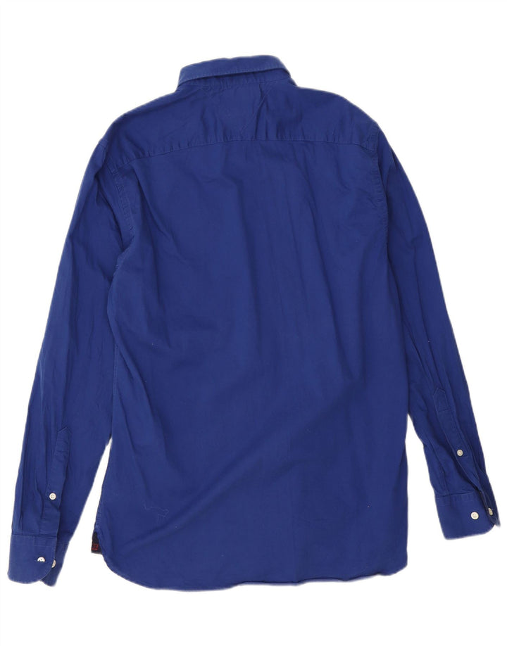 Camisa masculina Tommy Hilfiger de algodão azul médio