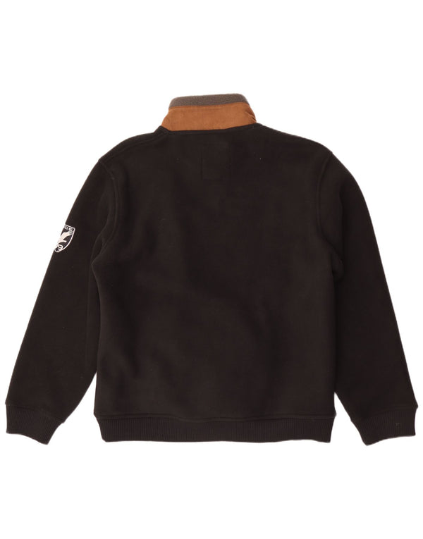Atlas For Men Mens Fleece Jacket Grande Poliéster Preto Colorblock