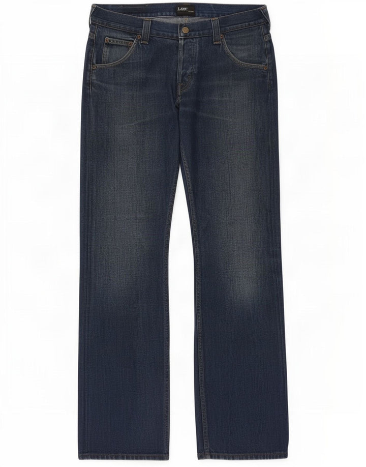 Lee Mens Flint Regular Fit Bootcut Jeans W34 L34 Azul Algodão