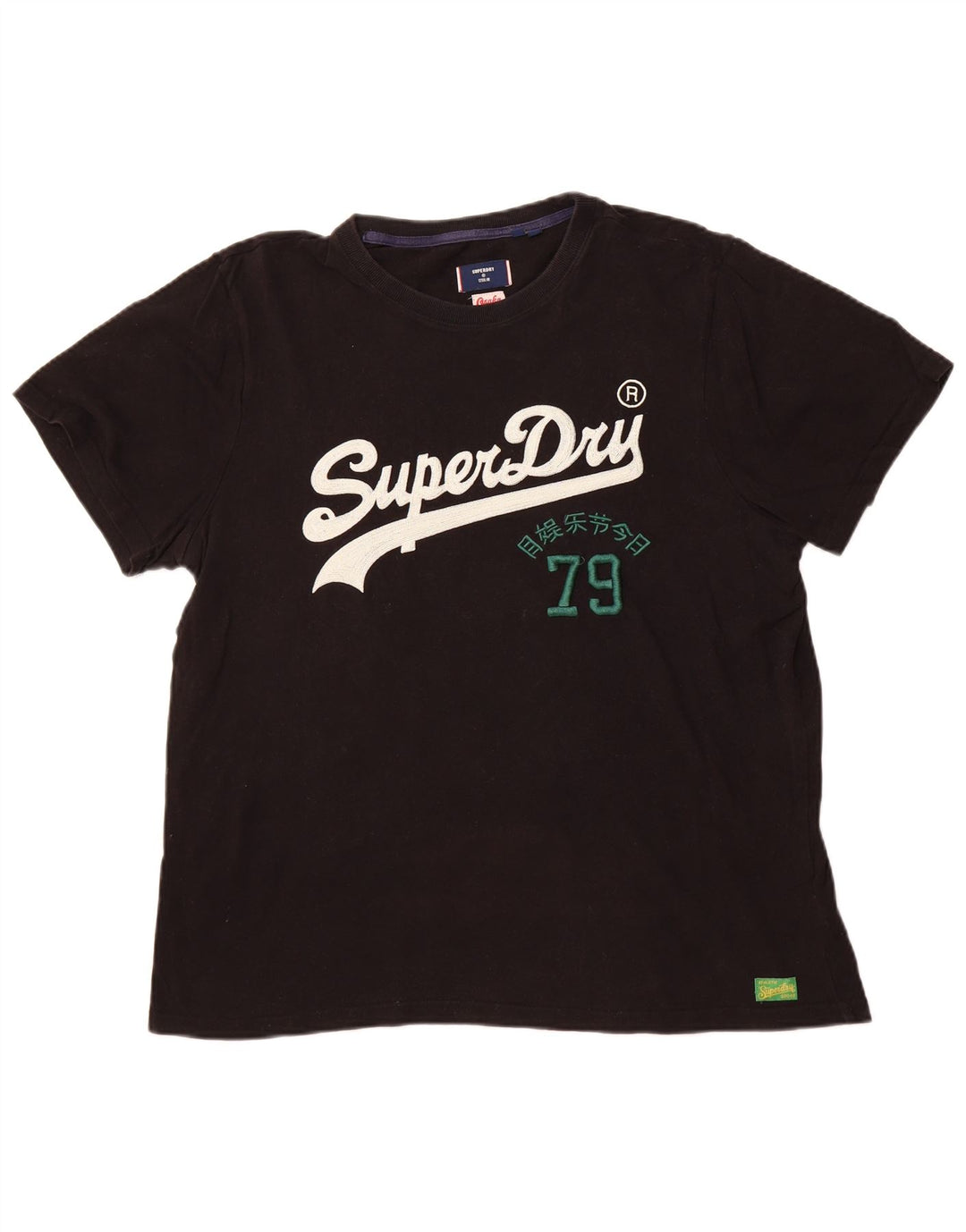 Camiseta gráfica masculina SUPERDRY Top 2XL algodão preto