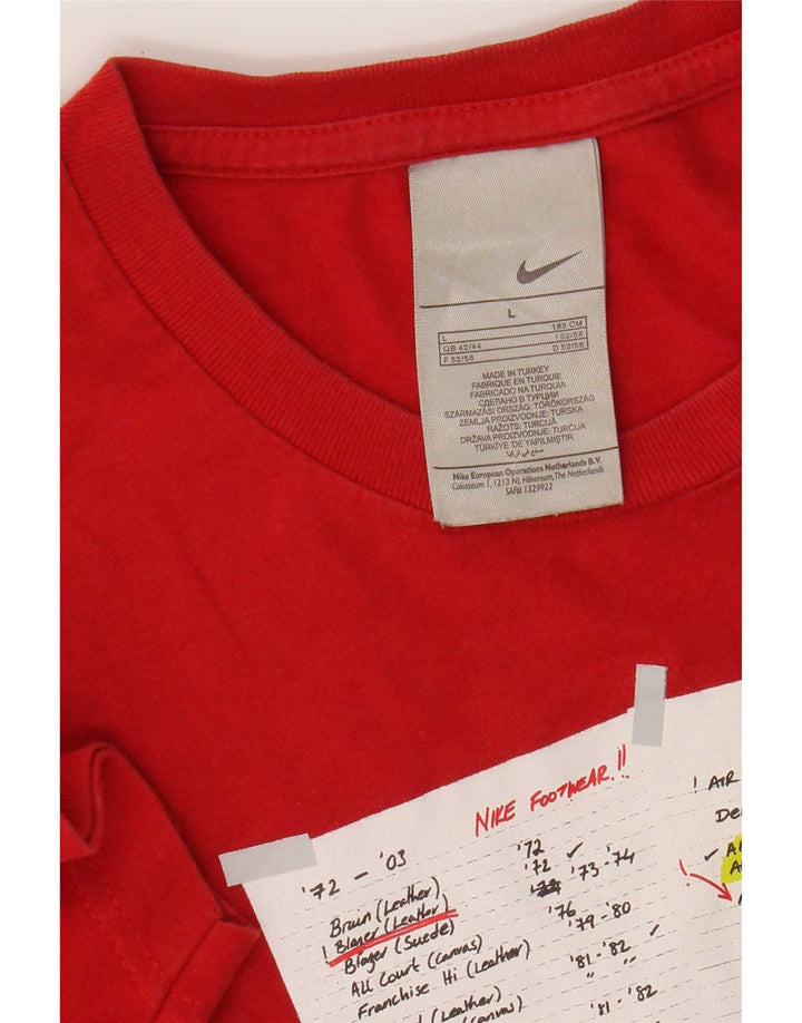 Camiseta masculina Nike Regular Graphic Top grande de algodão vermelho