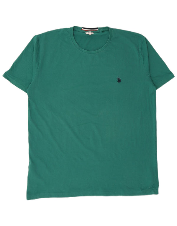 ASSN POLO DOS EUA. Camiseta masculina Top 3XL Algodão Verde