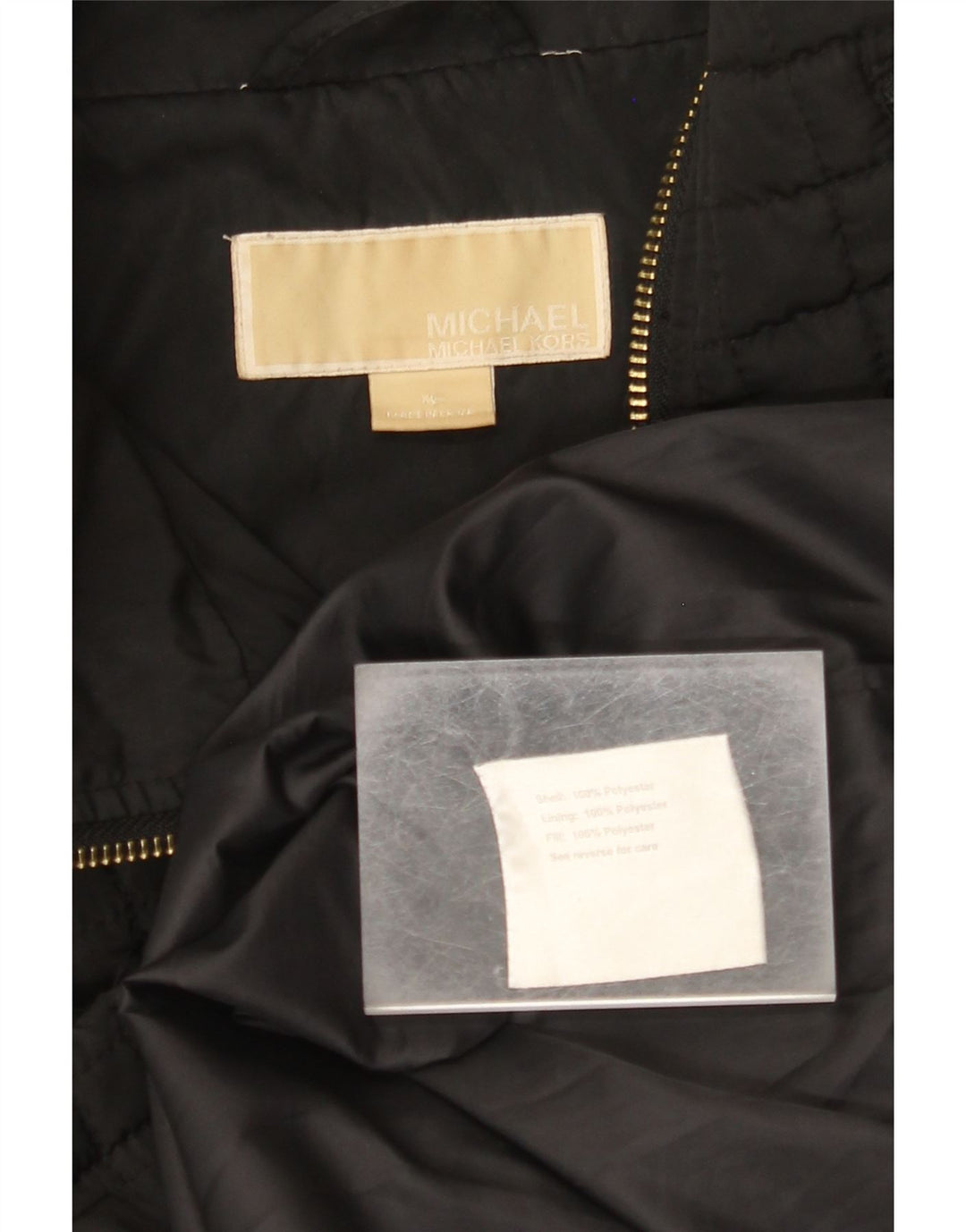 Jaqueta acolchoada feminina MICHAEL KORS UK 18 XL poliéster preto