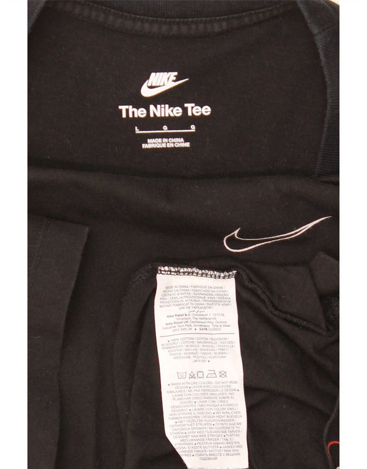 Camiseta gráfica masculina Nike grande algodão preto