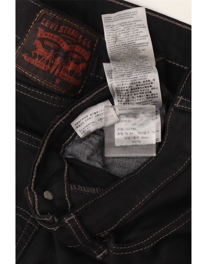 Calça jeans feminina Levi's W31 L30 preta algodão