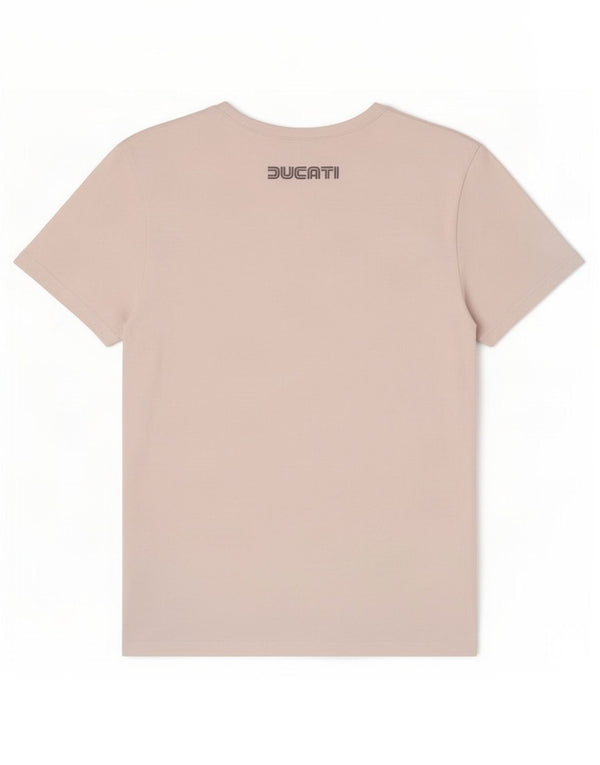 Camiseta feminina gráfica Ducati Top UK 14 grande algodão branco