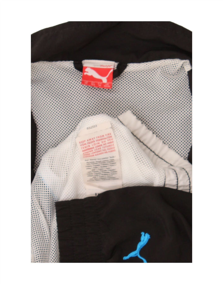 Jaqueta Puma Boys Graphic Tracksuit Top 13-14 Anos Preto Colorblock