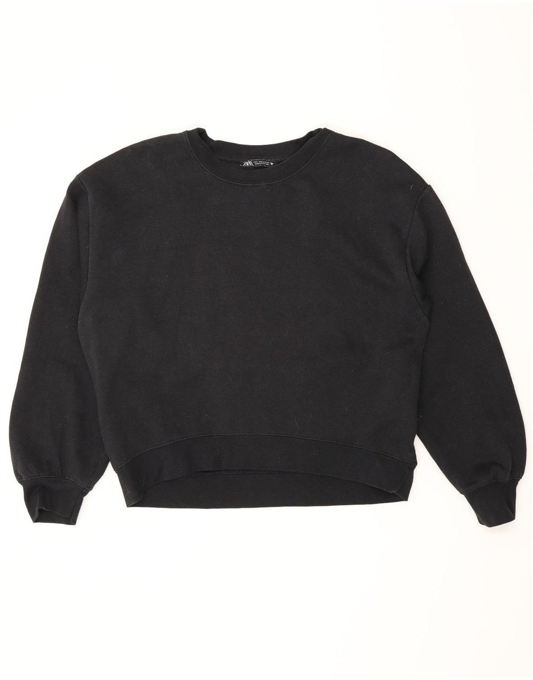 Zara moletom feminino jumper UK 16 grande algodão preto