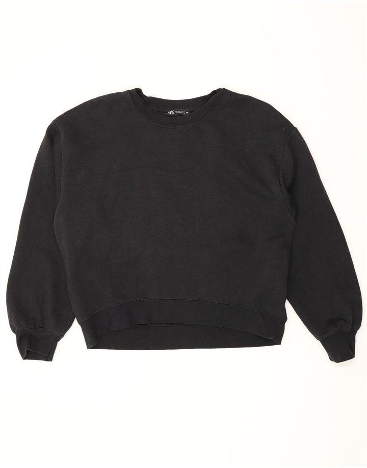 Zara moletom feminino jumper UK 16 grande algodão preto