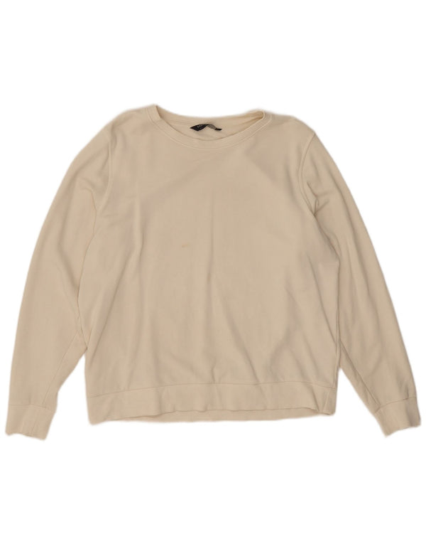 Suéter feminino Marks & Spencer Reino Unido 16 grande algodão branco