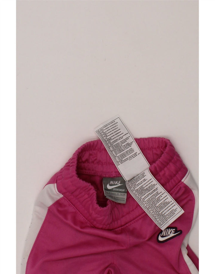 NIKE Baby Girls Tracksuit Trousers 6-9 Months  Pink Colourblock Polyester Vintage Nike and Second-Hand Nike from Messina Hembry 